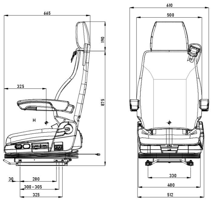 Кресло для Mercedes, MAN, DAF P1102 Supreme